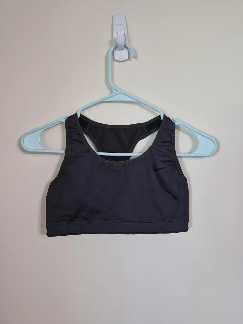 Nike Black Racerback Sports Bra Black Logo Size Small